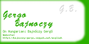 gergo bajnoczy business card