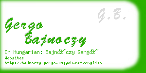 gergo bajnoczy business card